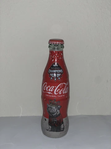 UGA 2021 National Championship Coca-Cola Glass Bottle 8 oz. Penley Cover