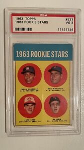 1963 Topps Rookie Stars #537 Pete Rose Rookie Card PSA 3 VG *Well Centered!*