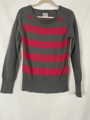 Suéter Converse One Star Hombro Caído Gris Rosa Rayas Hecho en Japón Talla L Foto 1 de 4