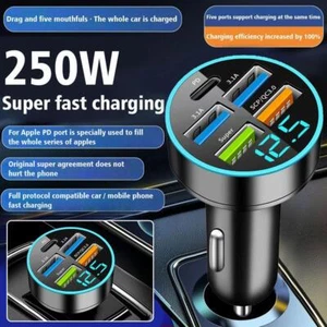 USB PD 30W Type-C Car Charger Fast Charge Adapter New F9 F8Q9 B3W7 T4X4 N3I2 - Photo 1 sur 11