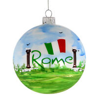 Pantheon Rome Italy Travel Glass Christmas Ornament 110161