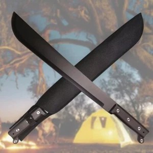Machete Survival 42cm Blade 55cm overall Bush Hunting Camping Black Bag Knife - Picture 1 of 9