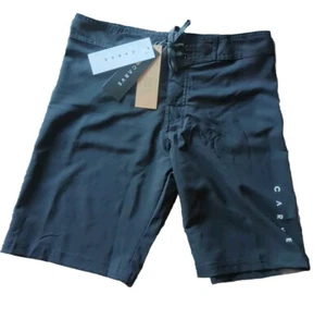 boys board shorts Stretch Size 14, Black Mid Length Swim Beach Zip Pocket Tie - Picture 1 of 6