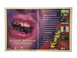 Poster rivista pubblicitaria stampa GEX videogioco vintage arte 1996 Playstation - Foto 1 di 1