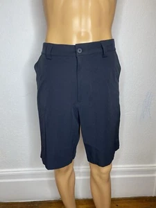 Under Armour Shorts Mens 34 Black Chino Bent Grass Golf Performance 9” Inseam - Picture 1 of 8