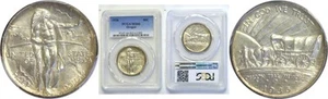1936 50C Oregon Trail Commemorative Half Dollar PCGS MS-66 - Picture 1 of 3