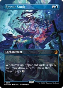 NM M - Rhystic Study (Anime Borderless): WOE Enchanted Tales - Picture 1 of 1