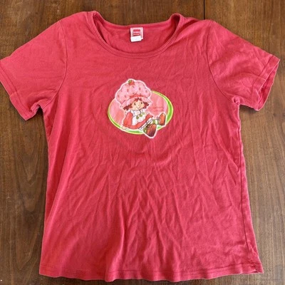 Vintage Strawberry Shortcake Shirt Child Xl 2003 Red Womens Small Medium Y2K - Image 1 of 4