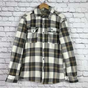 Burlebo Shacket Mens Large Multicolored Buffalo Plaid Sherpa Lined Fleece NWT - Picture 1 of 9