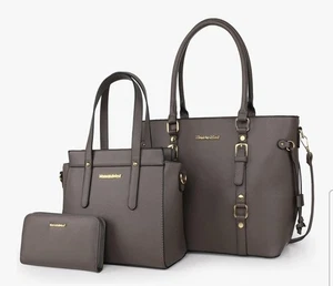 Montana West 3PCS Purses for Women Tote Bag and Wallet Set Shoulder Satchel NEW - Picture 1 of 6