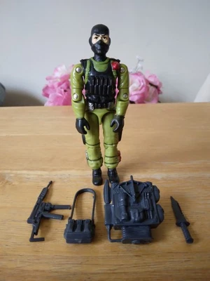 Cabeza de playa GI Joe Black Major personalizada verde y negra Nightforce con accesorios Foto 1 de 4