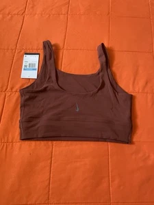 Nike Sport BH Damen mittelbraun Training sportlich hoher Halt Freizeit - Bild 1 von 5