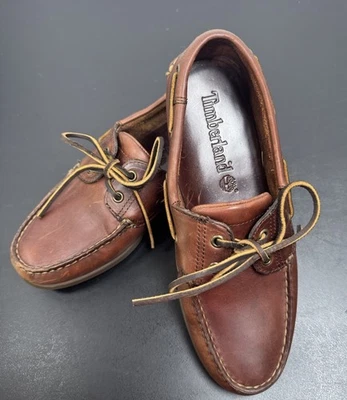 Timberland классический Amherst 2 глаза коричневый кожаный мужской размер 8,5 W лодки туфли - Изображение 1 из 4