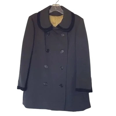 VTG 60s Forstmann German Wool Gray Double Breasted PeaCoat - Image 1 of 4