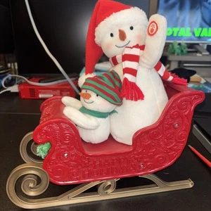Hallmark Jingle Pals singender Schneemann funkelnde Schlittenfahrt 2016 Weihnachten Plüsch - Bild 1 von 10