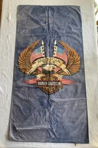 Vintage Harley Davidson Motorcycles 1992 Towel Great Condition - Picture 1 of 3