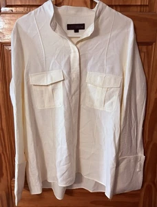 Zara FLUID SHIRT WITH POCKETS 2819/349/712 Ecru Oversized Tunic Top - Picture 1 of 8