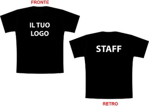 T-SHIRT MAGLIETTA STAFF - IL TUO LOGO fronte retro personalizzata per aziende - Foto 1 di 1