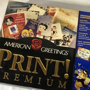 Vintage Retro PC Software American Greetings Print! Premium Window 95 98 BIG BOX - Picture 1 of 11