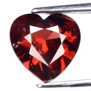 💎 1.43ct 7.3x7mm Heart Brilliant Natural Orange Garnet - Africa Gemstone - Imagen 1 de 4