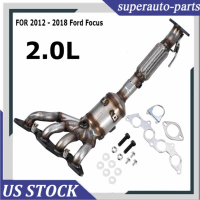 Convertidor catalítico apto para Ford Focus 2012 2013 2014 2015 2016 2017 2018 2,0 L EPA Foto 1 de 4
