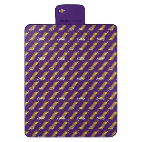 Los Angeles Lakers Picnic Blanket (Hex Stripe) OFFICIAL NBA Cover