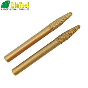 2pcs 6-3/20mm Vaccum Brazed Diamond Engraving Bits CNC Taper Ball-end Cutter - Picture 1 of 11