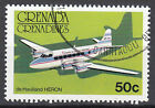 Grenada Briefmarke Karibik gestempelt Flugzeug de Havilland England Heron / 2