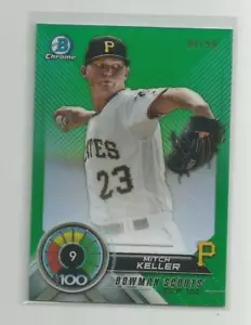 2018 Bowman Chrome MITCH KELLER Scouts' Top 100 Green Refractor 99/99 - Foto 1 di 1