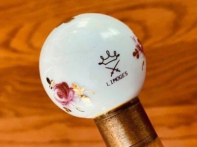 世界著名的法国豪华轿车瓷球手柄拐杖,似乎从未使用过。 — 第 1/4 张图片