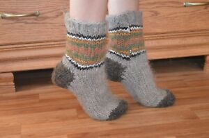 Knitted socks, Wool socks, Retro socks, Hand knitted socks, for her gift.