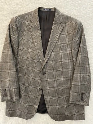 Chaqueta Daniel Cremieux x Loro Piana Lana Estampado a Cuadros en Tostado/Marrón Talla 44 R Foto 1 de 4