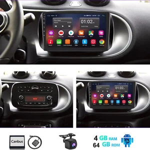 Für Smart Fortwo 453 2014-2019 Android 13 CarPlay 4+64GB Autoradio GPS Navi +KAM - Bild 1 von 15