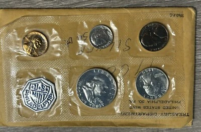 1960 U. S. PROOF SET ( Small Date) .U.S. Mint Sealed in a flat cello. - Image 1 of 4