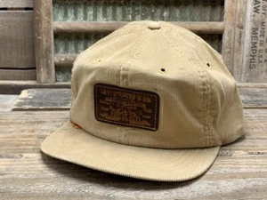 Sombrero de pana vintage Levi Strauss pestaña naranja con correa excelente estado - Imagen 1 de 6