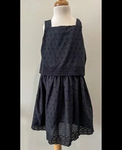J.Crew Crewcuts Eyelet Ruffle Long Sleeve Dress Size 8 - Picture 1 of 5