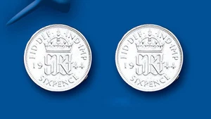 Sixpence Cufflinks Solid Sterling Silver Coin Money - Picture 1 of 1