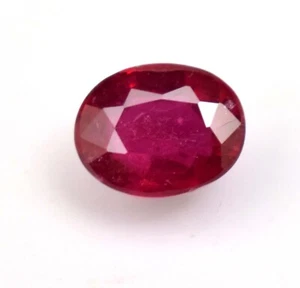 Natural Mozambique Red Ruby Certified Loose Gemstone 2.80 Oval Cut Loose Gem - Picture 1 of 5