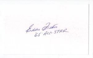 Eddie Fisher Signed Autographed 5x3 Index Card IDC San Francisco Giants #01 - Picture 1 of 1
