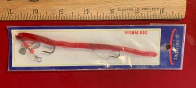 Vintage Blakemore Lure 6 " Weedless Worm Rig Red B112-014 - Image 1 of 4