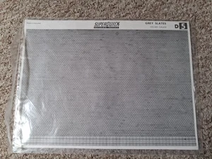 Superquick Building Paper OO Gauge 1/72 6 Sheets Grey Slate - Picture 1 of 2