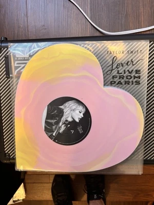 Taylor Swift Lover (Live From Paris) Heart Shaped Vinyl - In Hand Ships Fast! - Image 1 of 2