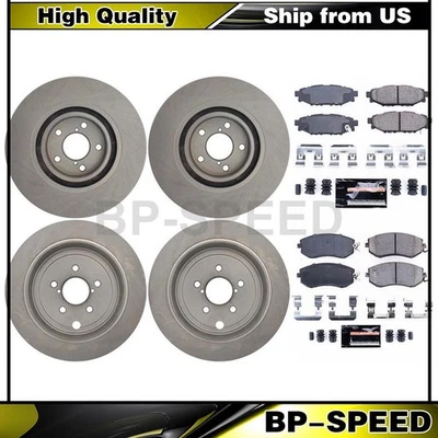 6 pastillas de freno delanteras traseras rotores de freno para Subaru BRZ 2,0 L Subaru Impreza 2,5 L Foto 1 de 4