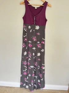 WHITE STUFF Pink and Grey, Floral Maxi Dress, UK Women's Size 10 - Picture 1 of 5