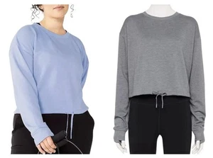 Tek Gear Damen ultraweicher Stretch Fleece Pullover 2X Cinch Taille Smokey Slate Oberteil - Bild 1 von 21