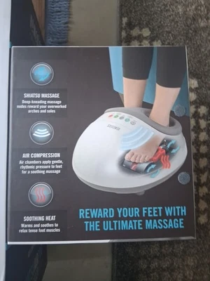 HoMedics指压足部按摩空气专业足部按摩器带热放松  — 第 1/4 张图片