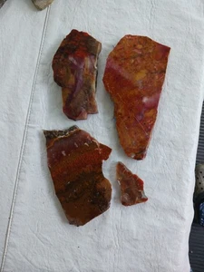Assorted Agate Slabs ready for cabbing 1 Lb 10 Oz Cathedral Agate, Sagenite 746g - Picture 1 of 15