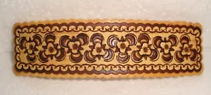 BEAUTIFUL RUSSIAN HANDMADE HAIR BARRETTE~NATURAL BIRCH BARK~ NEW - Picture 1 of 2