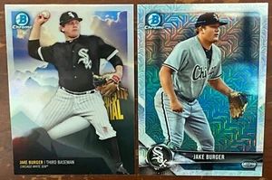 Jake Burger Rookie - 2018 Bowman Chrome #PP-JB "Peaks" & BCP37 "Mojo" (2 RC's) - Bild 1 von 3