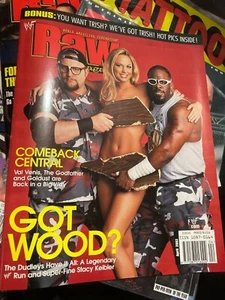 WWF WWE RAW Magazine APRIL 2002 Dudleys + Stacey Keibler + Trish Poster - Picture 1 of 4